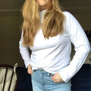 Everlane Basic White Turtleneck, XL